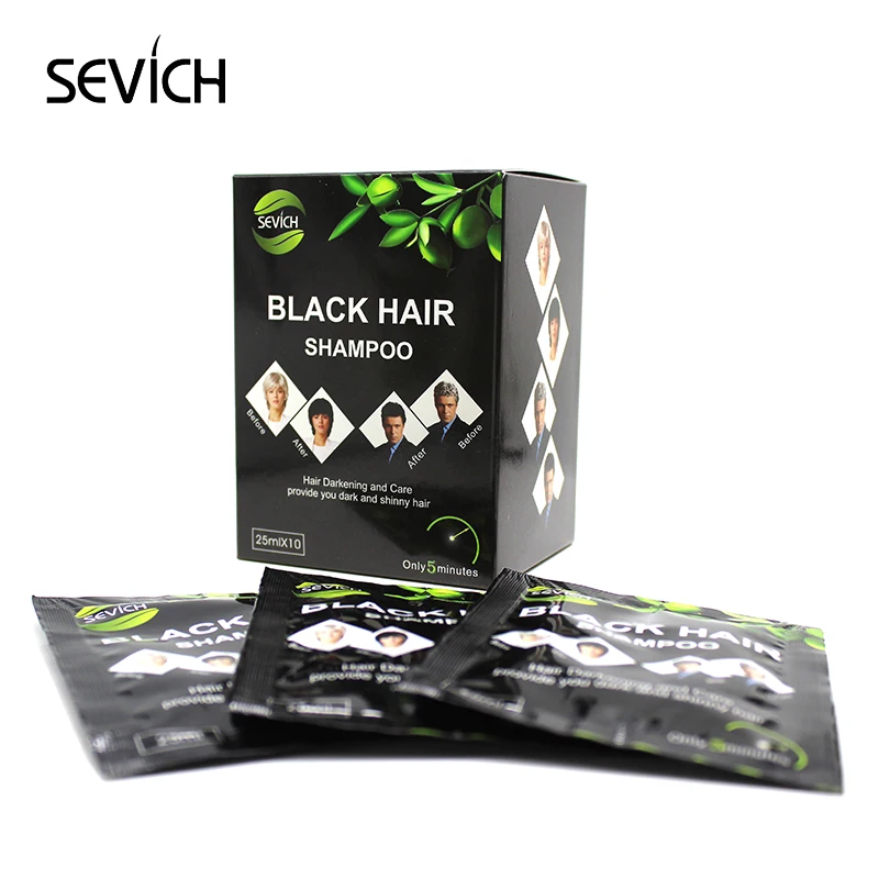 Beauty salon product hair color natural instant black hair shampoo For Grey Hair