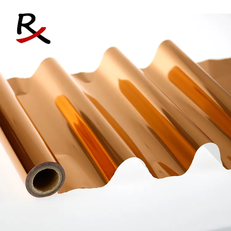 C-CU1 metallic foil copper hot stamping foil on fabric & textile & leather width 75cm 16mic thickness for one roll by the meter