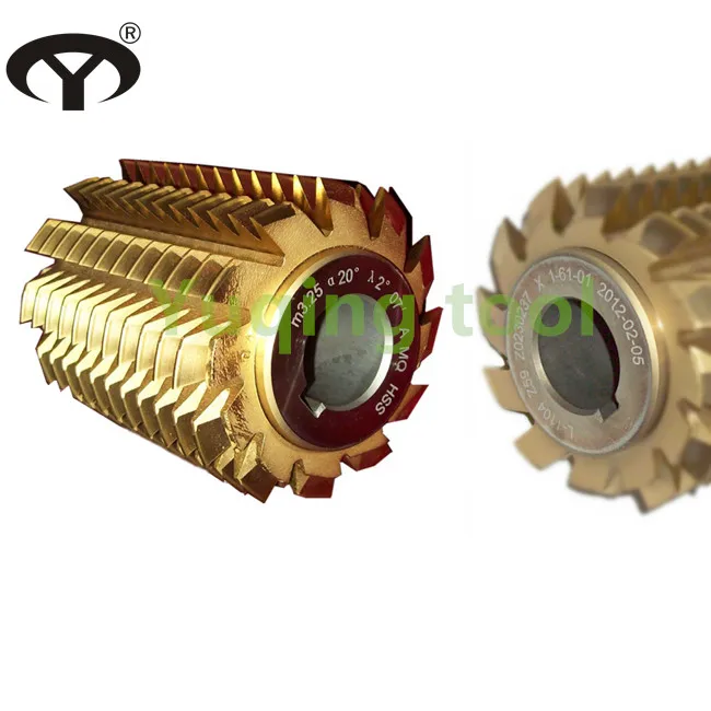 HSS M2 gear cutting tools, gear tools, gear hobbing cutter with TIALN