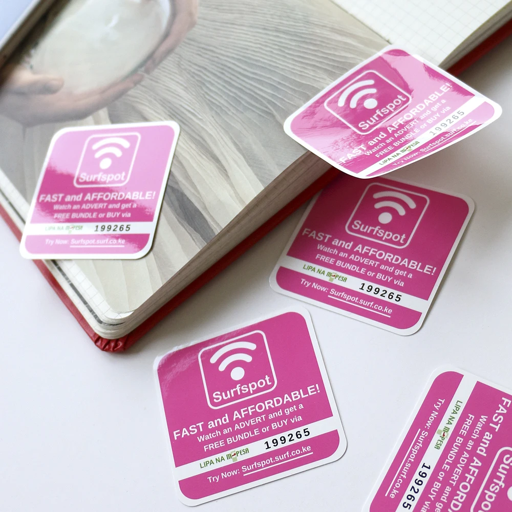 Factory customized die cut vinyl waterproof stickers adhesive label sticker printing