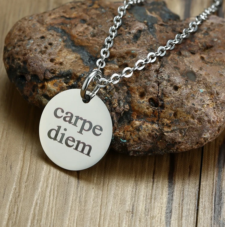 jewelry stamping blanks 18k rose gold disc necklace letter charms round disc