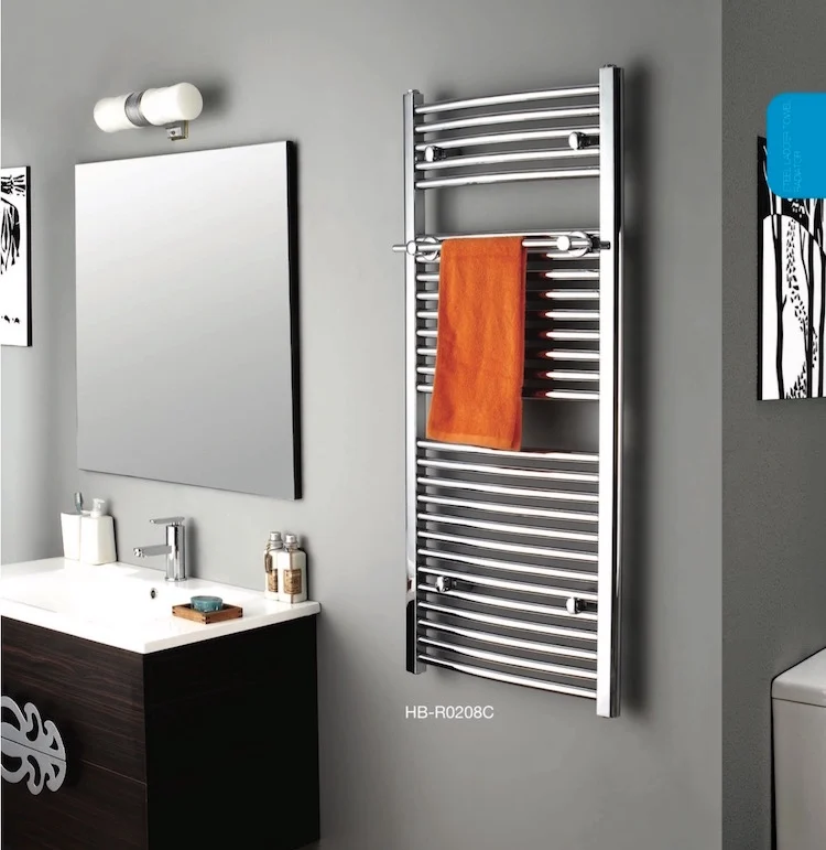 HB R02 series steel ladder towel radiator ,hot water heating towel warmer,dry heating towel radiator