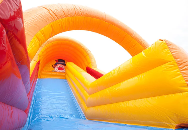Inflatable dry circus clown slide for Adult and Children