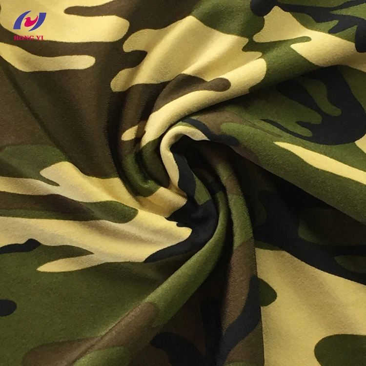 4 Way Stretch 85 Polyester 15 Spandex Camouflage Print Fabric