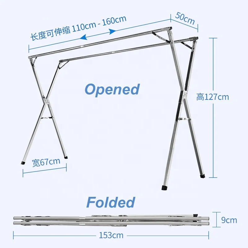 WN-3216 Foldable Clothes air dryer metal material Clothes hanger stand cloth drying rack