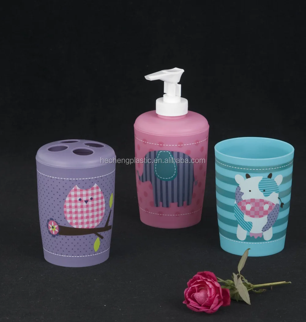 Cheap Sale Children PP Bathroom Accessories New Hotel Bath Set