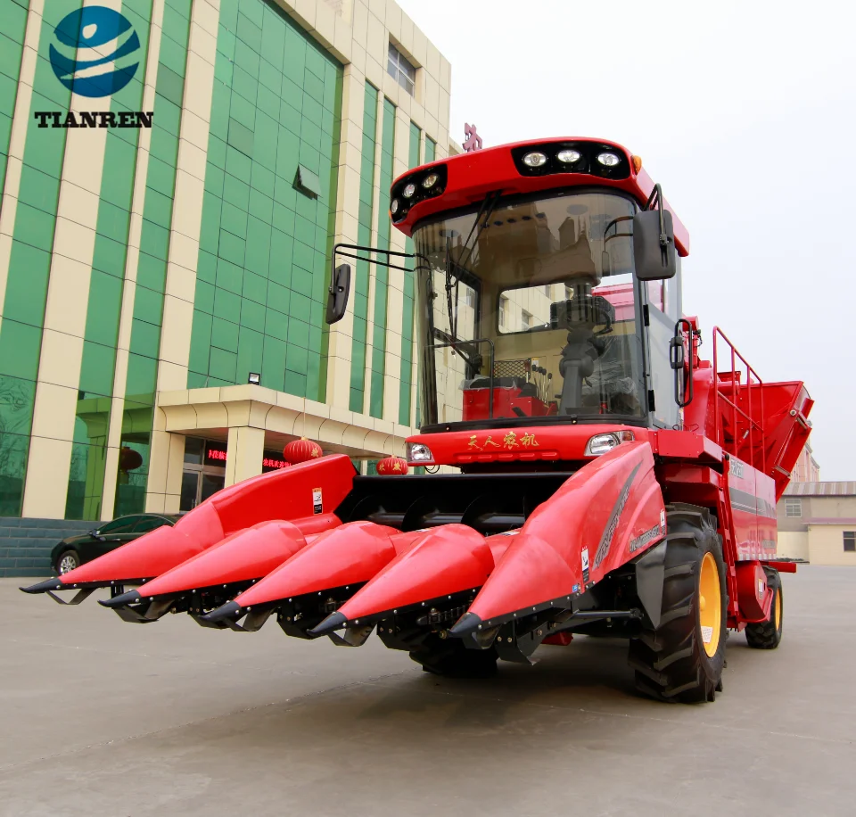 TIANREN 4 Row Small Self Propelled Corn Picker GOLD SUPPLIER CE CERTIFICATION