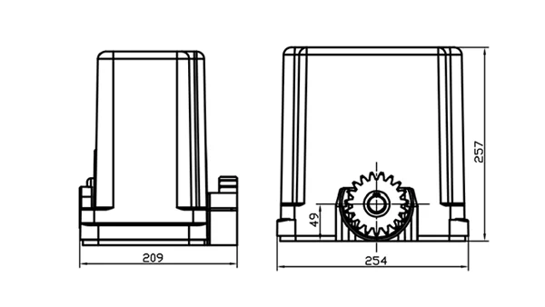 Low voltage safety 24VDC 400kgs Wireless Remote Electric  Automatic Sliding Gate Opener/Gate Operator