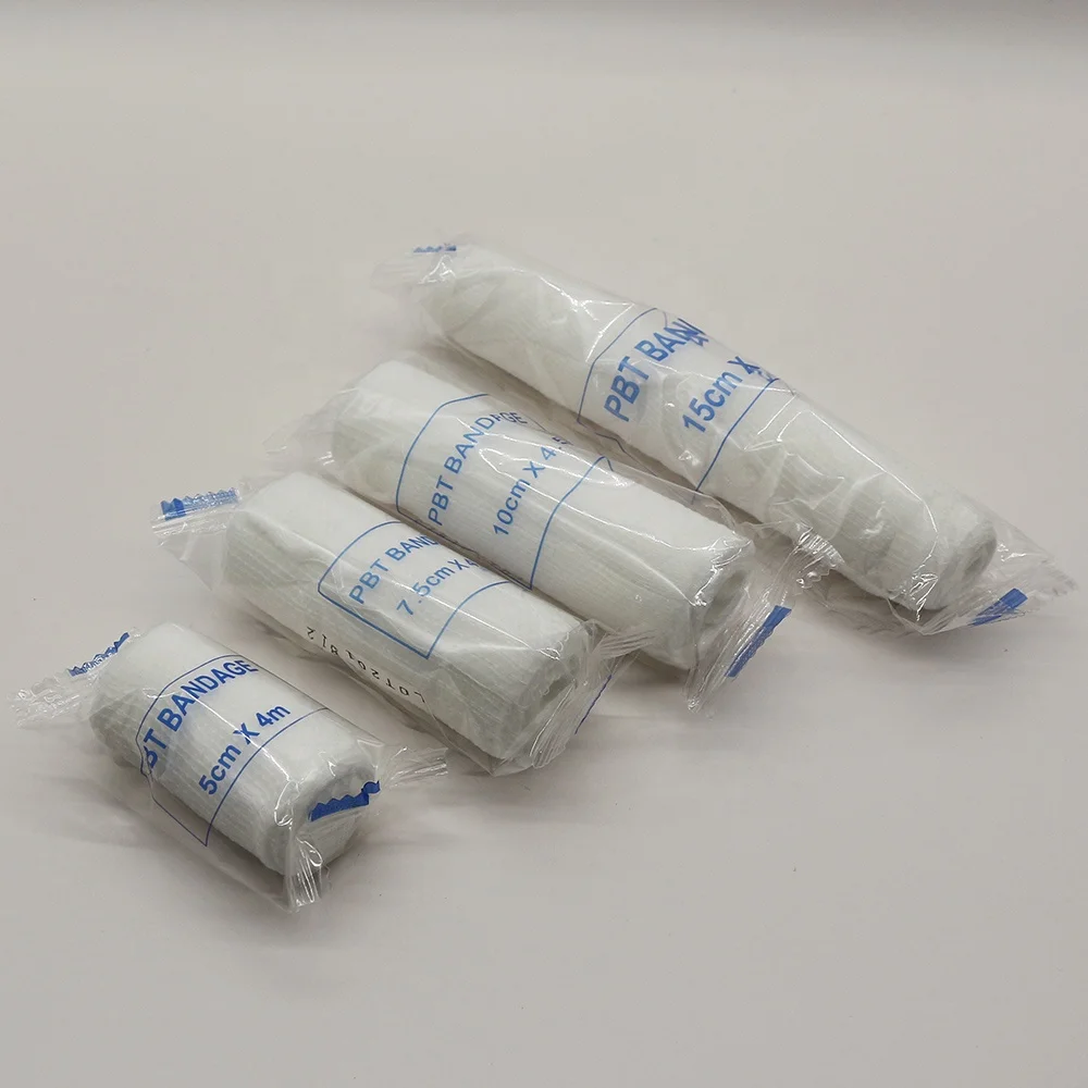 
Surgical medical gauze conforming elastic plain tabby PBT bandage 