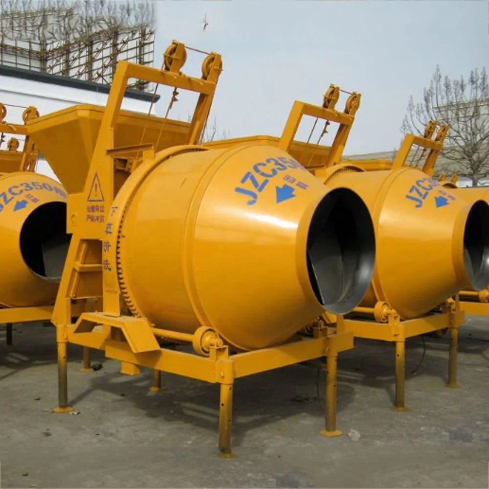 Pneumatic or Manual Mobile Portable Concrete Mixer China Mobile Cement Pan Mixer Direct Selling JZC500