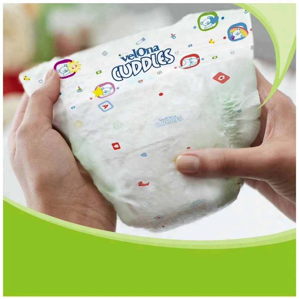 Velona Cuddles T Shape big elastic tape sell well in Srilanka innovative soft and dry baby diaper