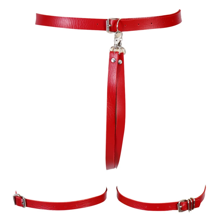 lingerie Women sexy erotic harness belts bondage lingerie suspender belt gothic punk Faux Leather leather leg garters