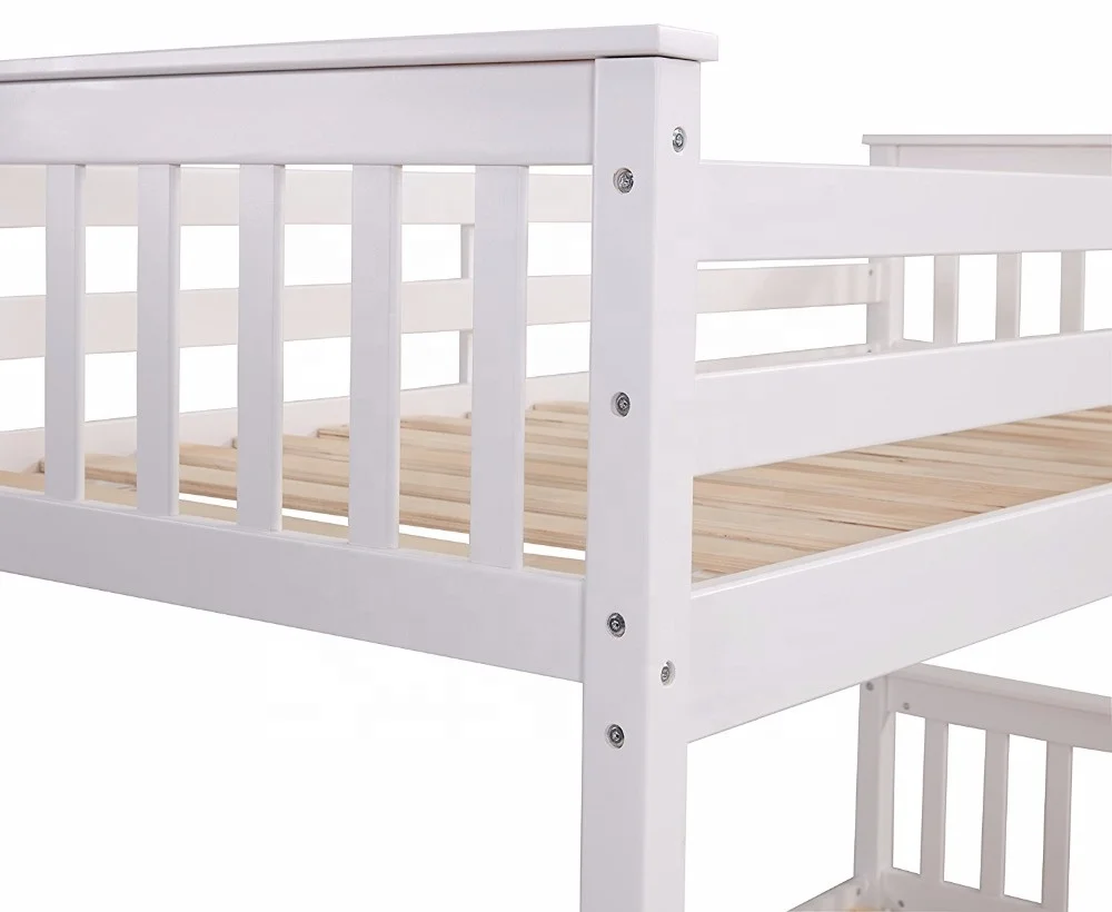 Wholesale kids children bedroom furniture wooden commercial grade separable bunk bed