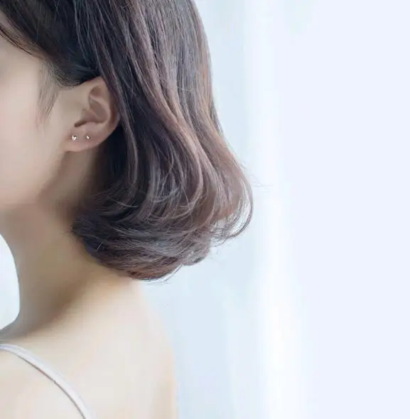 
SE104-112 Halo men and women classic sterling silver 999 ear sticks nurse earrings 