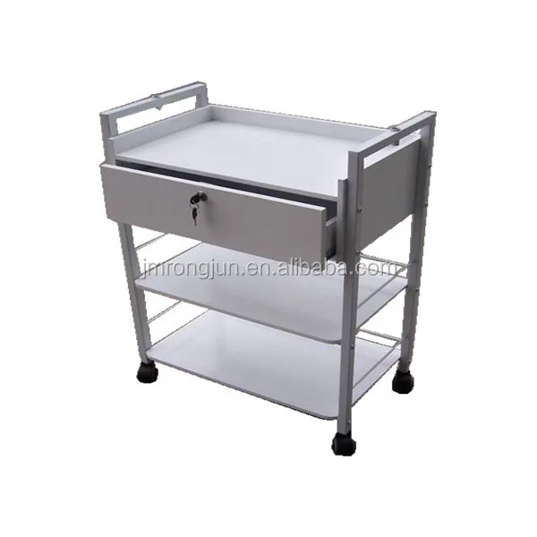 Beauty furniture rolling lockable facial hand trolley massage cart