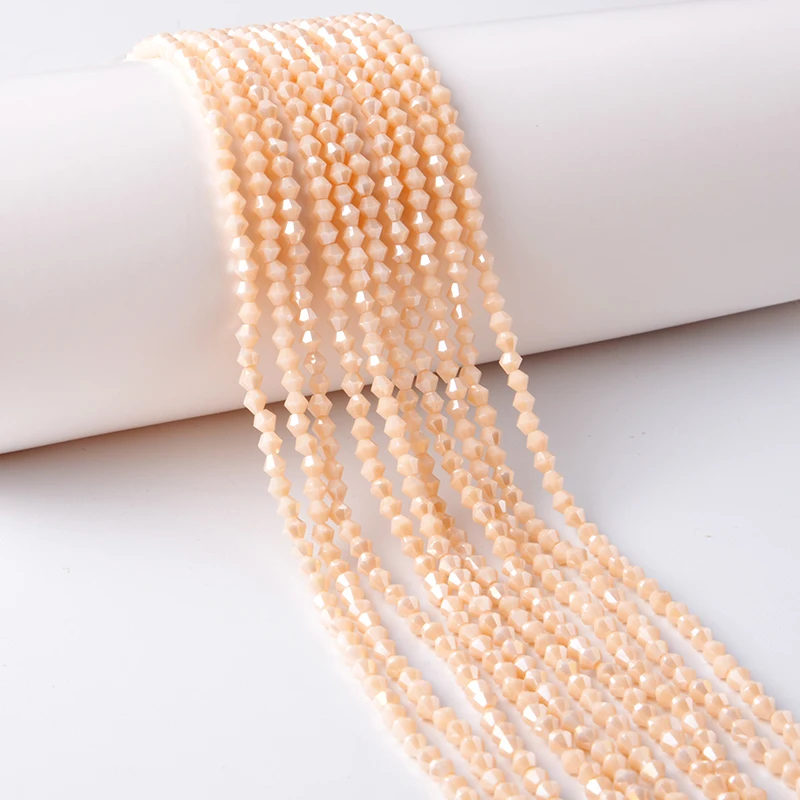  New Design 4mm Colorful Crystal Bicone Beads Wholesale Glass