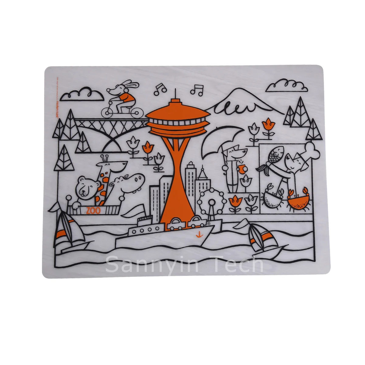 
Wholesales Manufacture Multi-function Kids Play Drawing Mat Heat Resistant Silicone baby placemat 
