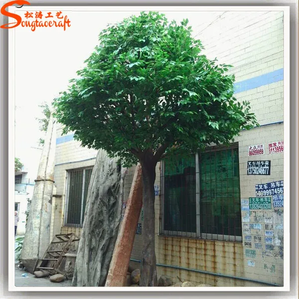Wholesale Customized Large Artificial Ficus Tree Indoor Outdoor Decorative Tree UV Resistant Material