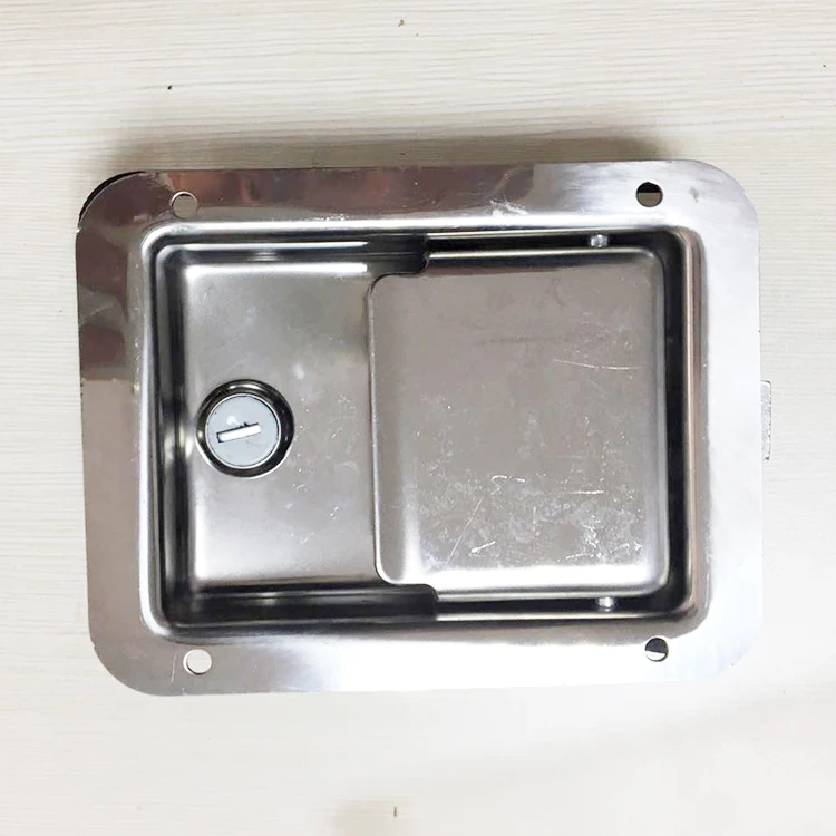 Heavy Duty Truck Door Lock 304 Stainless Steel Tool Box Paddle Lock Latch RV Trailer Door Lock Key Handle
