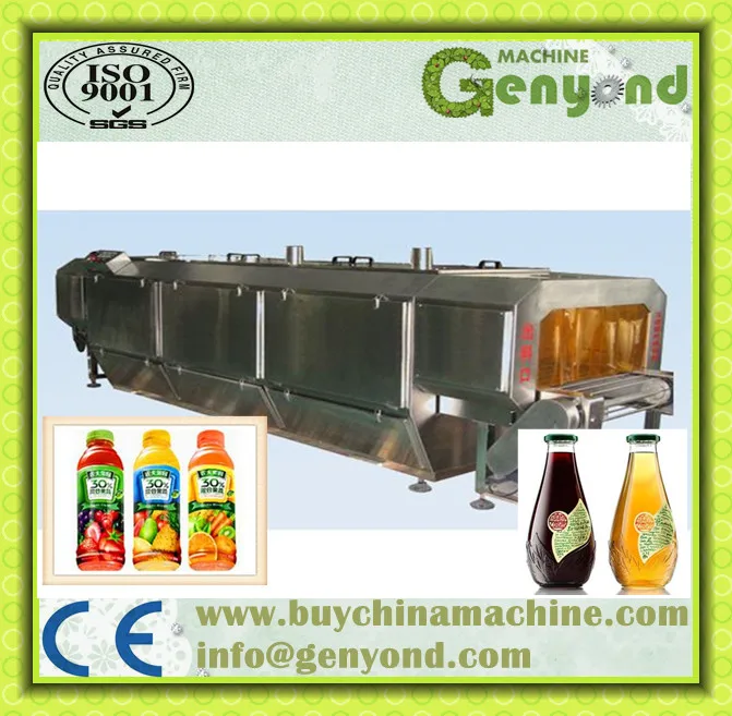 Tunnel pasteurizer for glass bottle/cans/jars