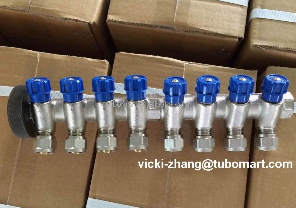 TUBOMART OEM Brass Pex Water Manifolds and Under Floor Heating Manifolds for Pex Al Pex Under Floor Heating Pipe with Hvac Tool