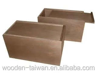 Shoe wooden boxes with slider lid