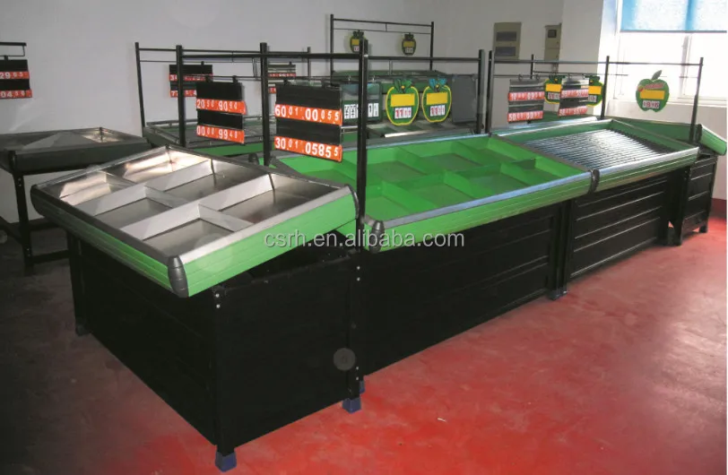 RH-VF-S5 2000*900*1500mm one layer stainless steel fruit and vegetable shelf