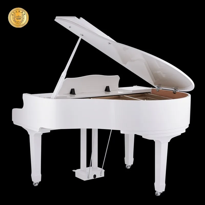 Spyker Grand Piano Digital 88 keys Midi Electric Piano 4-Foot, White Polish HD-W136
