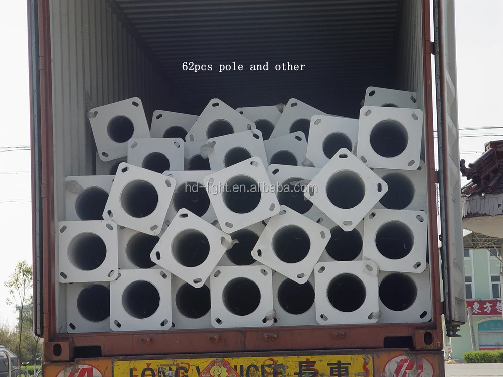 
Galvanized Round Type 9M Outdoor Light Poles Manufacturer 