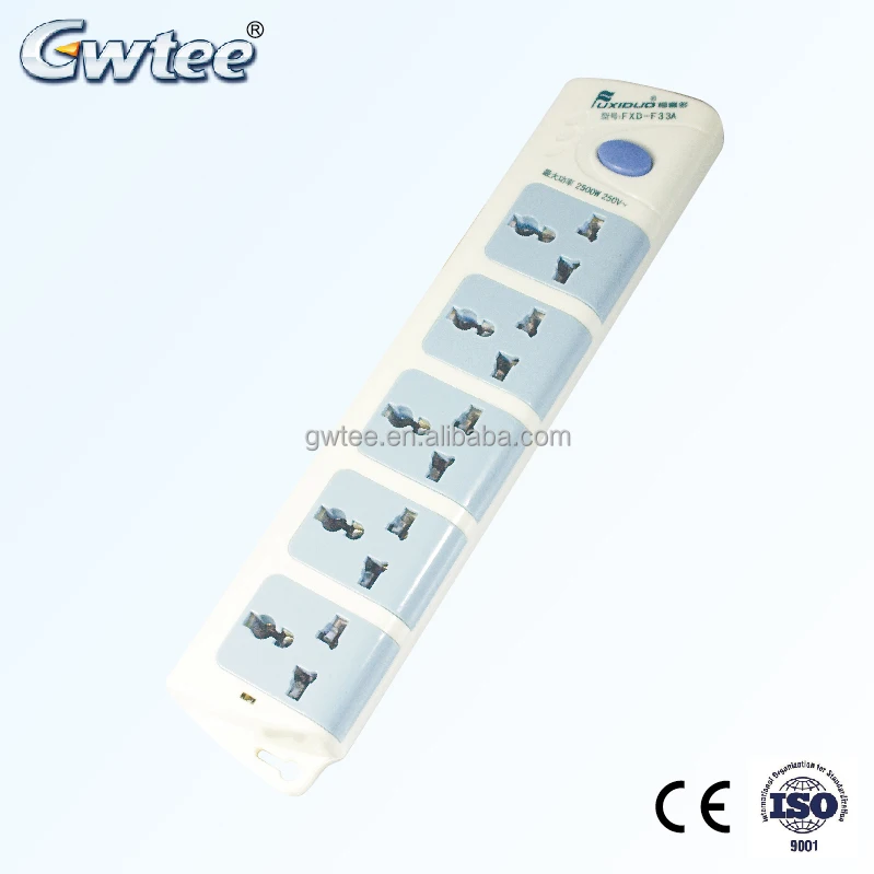 Universal electric extension socket/outlet