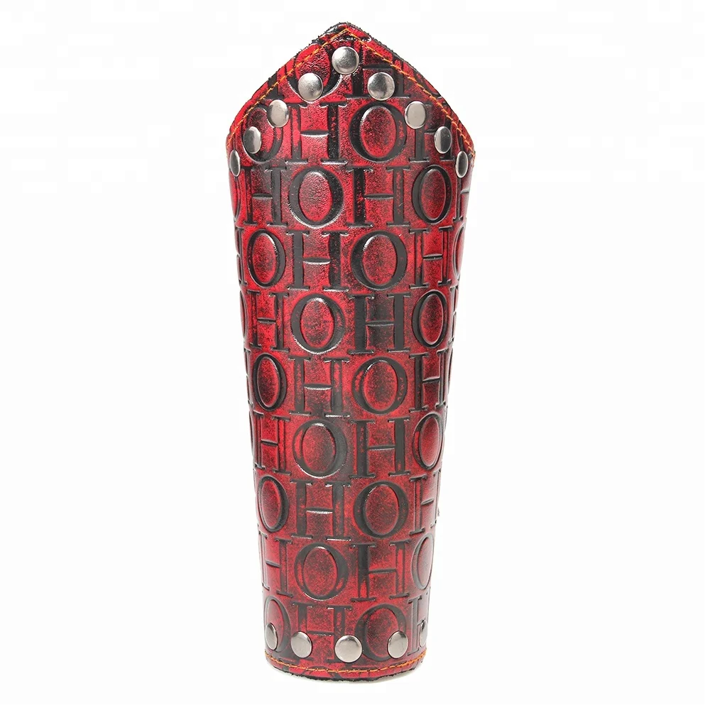 Мужской кожаный рельефный браслет в стиле панк с изображением буйвола