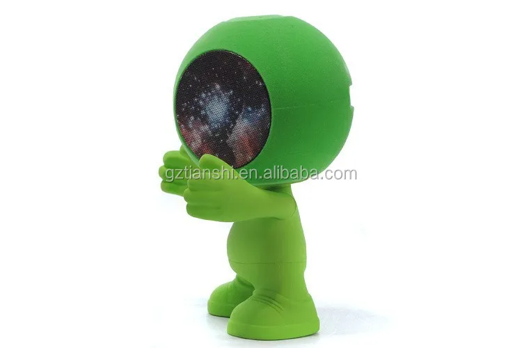 New aliens design portable wireless blue tooth mini speaker,aliens blue tooth speaker