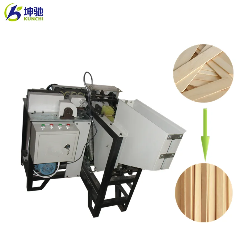 Professional wooden ice cream stick edge rounding / chamfering machine on hot sale!