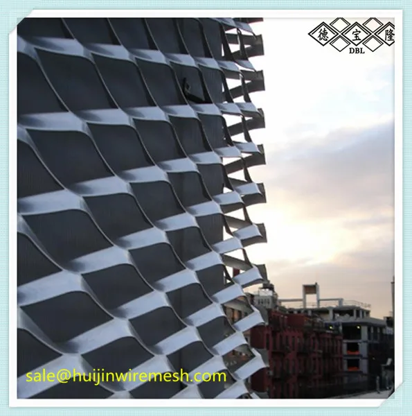 aluminum expanded metal mesh building facade decorative