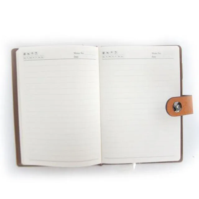 Writing Journal Refillable Loose Leaf with Button Notebook