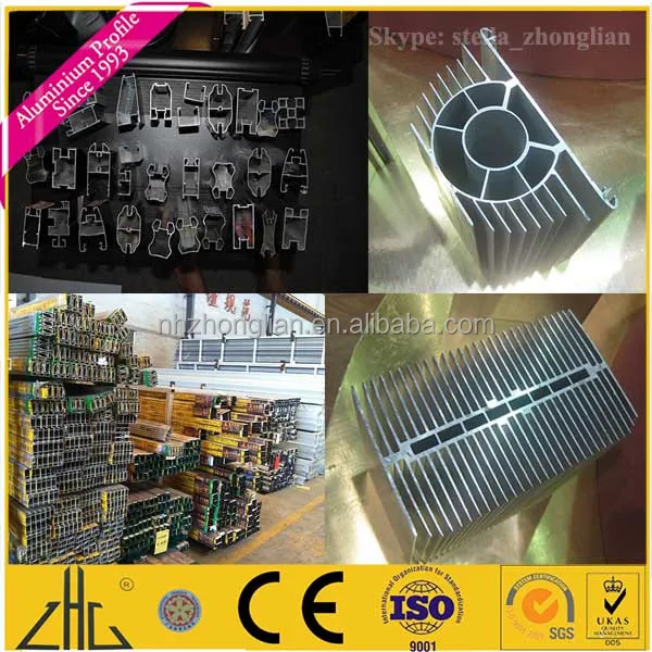 Aluminium heatsink extrusions manufacturer/ anodizing square,round aluminium heat sinks / aluminio fabricante disipador de calor