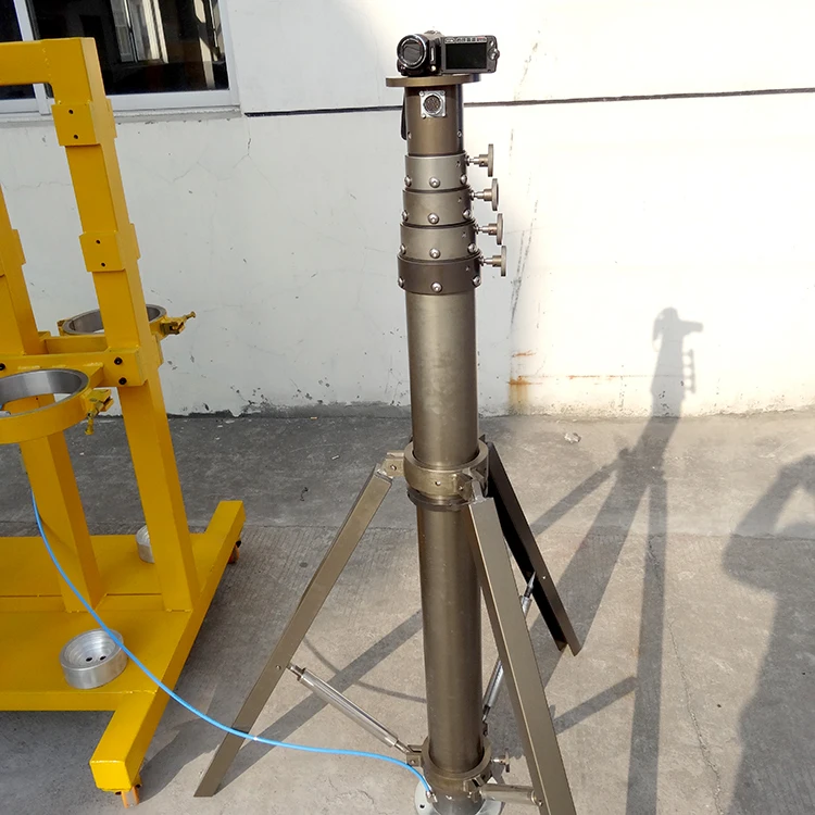 
Locking antenna mast Pneumatic telescopic mobile tripod hard anodizing communication pole 