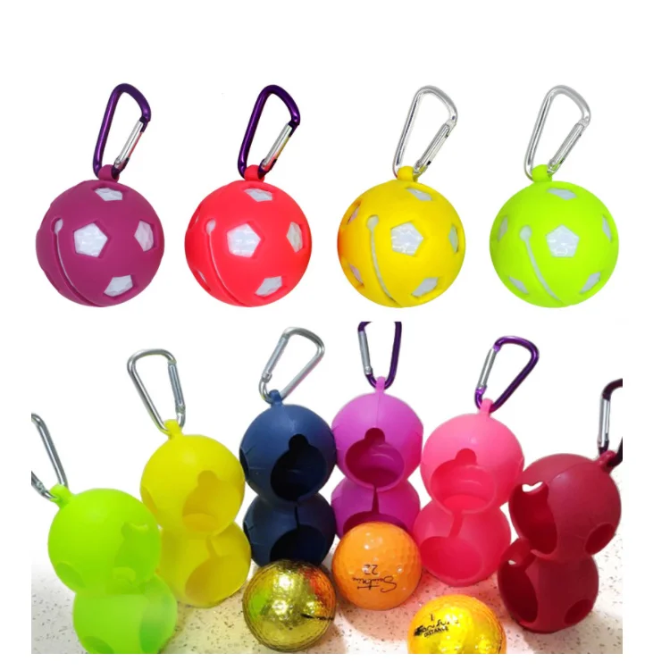 Lightweight Portable Silicone Golf Ball Holder For Two Balls