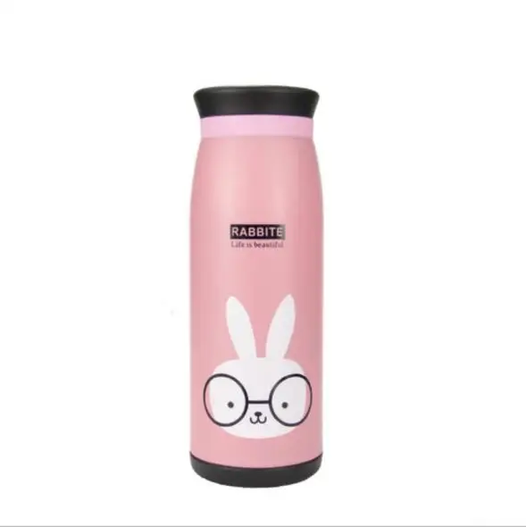 Cartoon Kids Thermos Vacuum Insulated Belly Cup Water Bottle Straight Flask Tumbler Stainless Steel Insulated Drinking Thermos