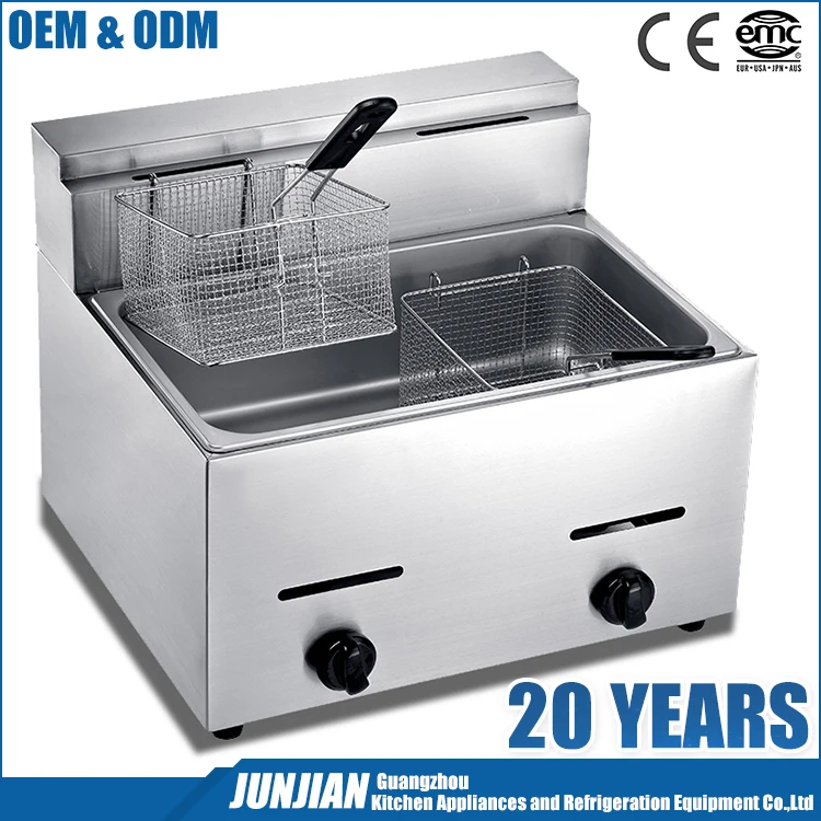 Gas deep fryer ( 2-tank / 2-basket ) / commercial turkey fryer commercial kitchen equipment