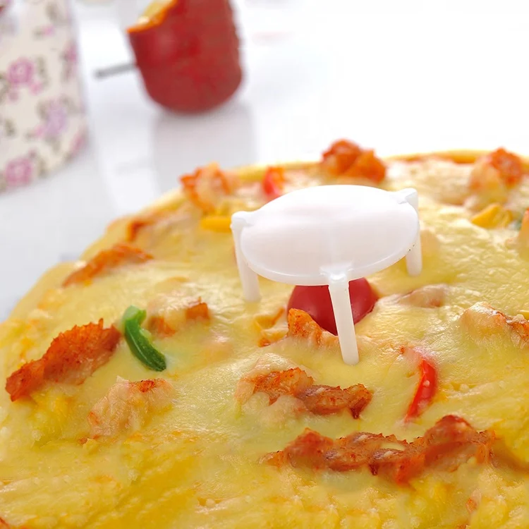 Белая пластиковая стойка для пиццы, одноразовая пластиковая стойка для пиццы