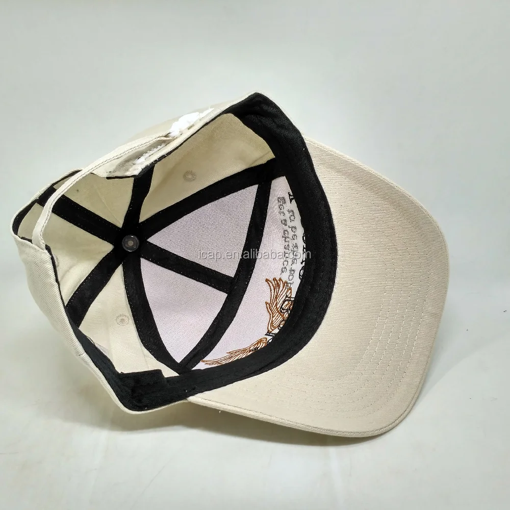 Fashion Custom 7 Panel Camp hat Shoe Buckle Baseball Cap Caps With Flat Embroidery And Wings Pattern