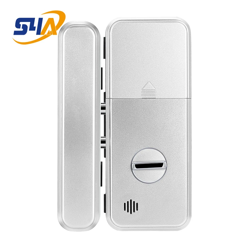 Zinc alloy office Smart Remote Control Fingerprint rf door lock for glass