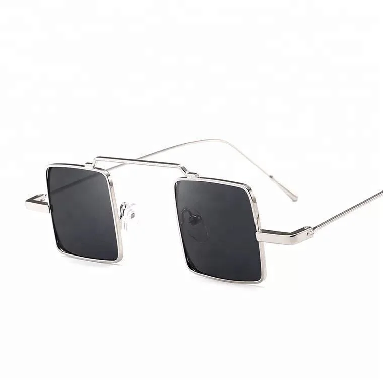Square Frame 2020 Popular Street Top Quality Unisex Metal Small Sunglasses