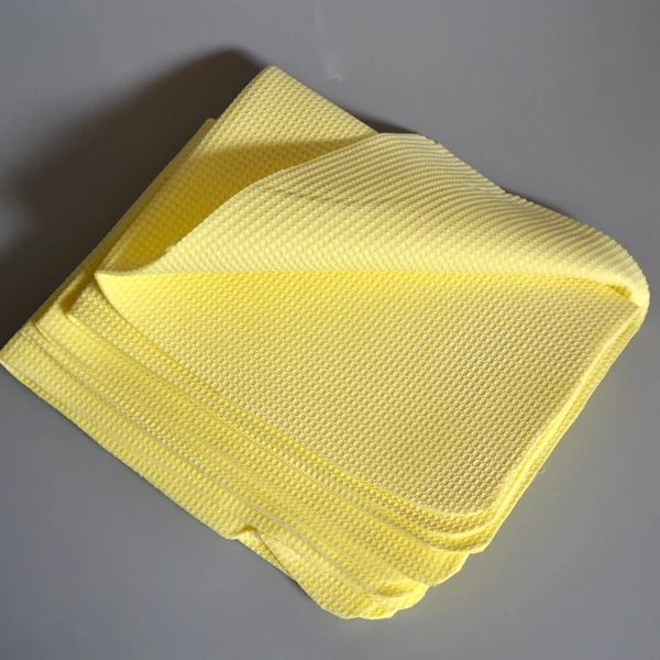 top design yellow waffle surface car care body cooling pva chamois towel