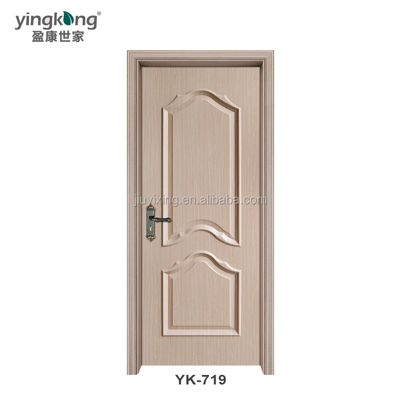 3D Design PVC Film Teak Wood Door Models High Quality WPC Door Price