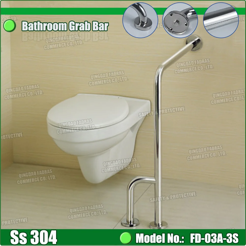 Hospital bathroom 304 stainless steel handrail grab bar for elderly