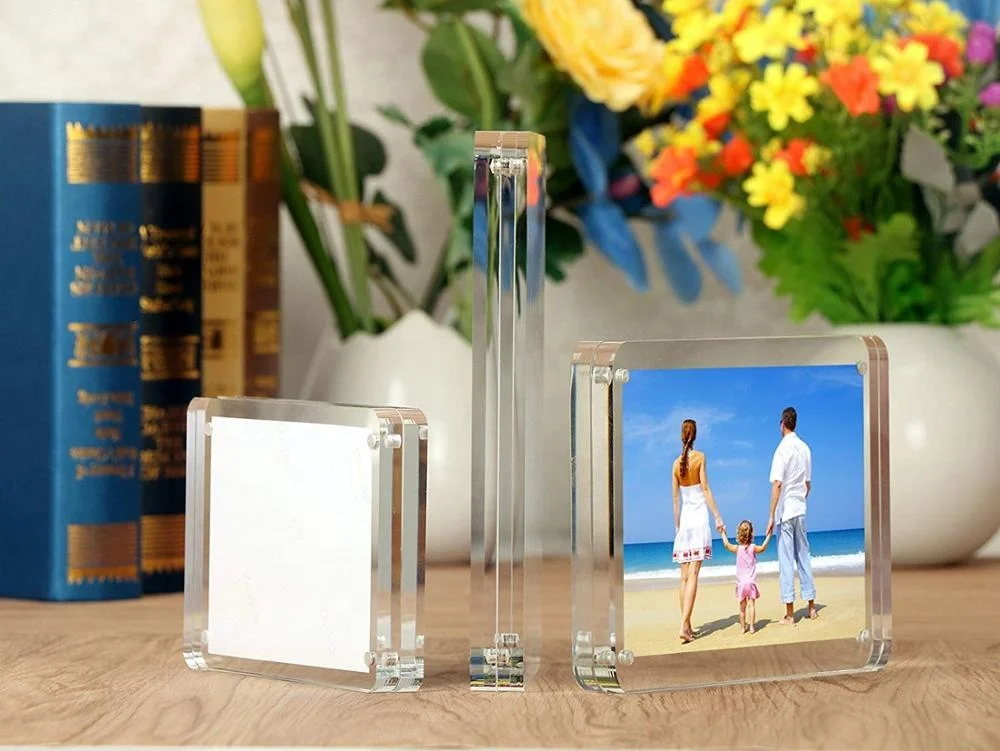 Acrylic Photo Frames with magnetic 3.5x5 Rounded angle picture Frame