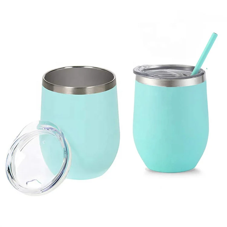 12Oz Double Wall Vacuum Insulated Insulated Stainless Steel Coffee Travel Mugs With Sliding Lid