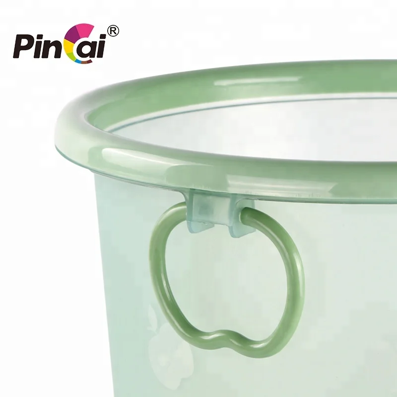 Good quality matte transparent dust bin trash can plastic waste bins for home/office